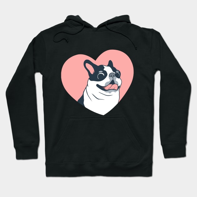 Boston Terrier Love Hoodie by SarahJoncas